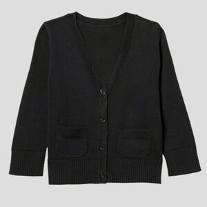 SIBLINGS- Girls Super Soft Black Cardigan with double pockets- M- rare